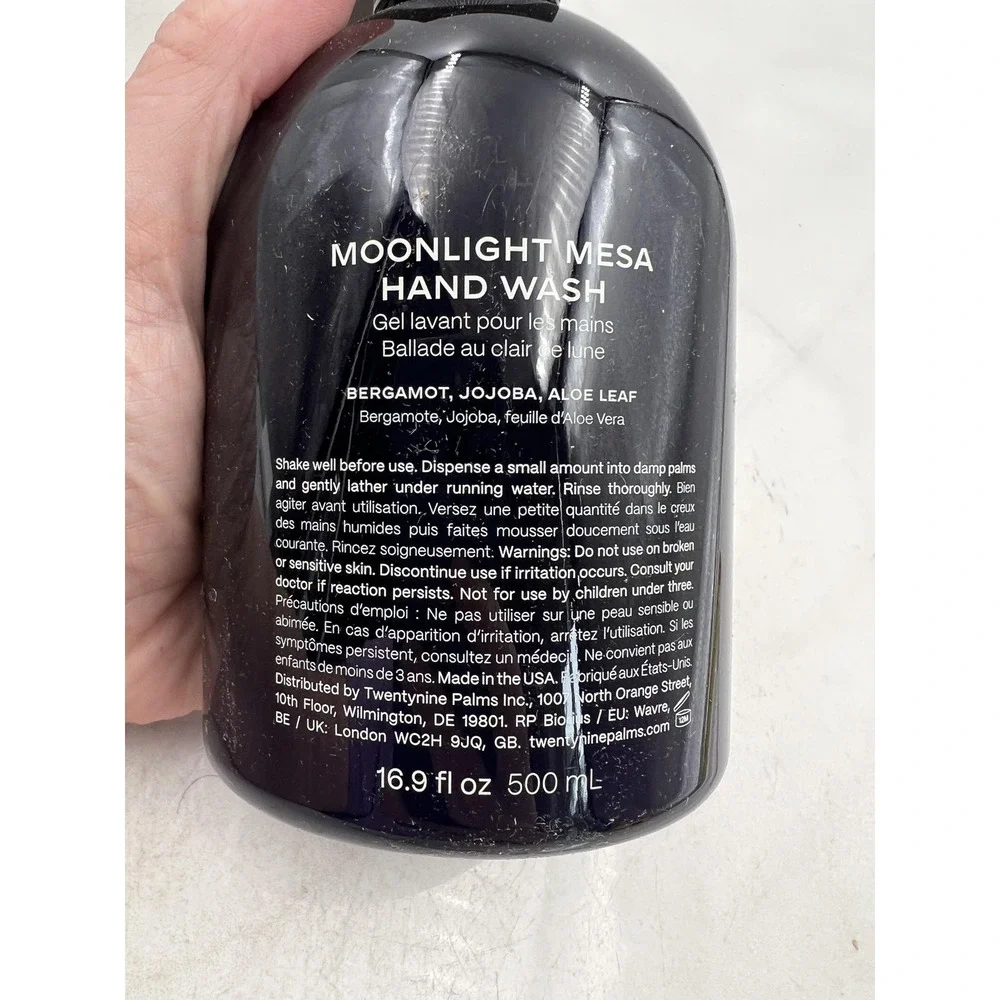 Twentynine Palms Moonlight Mesa Hand Wash 16.9 fl oz Bergamot Jojoba Aloe Leaf